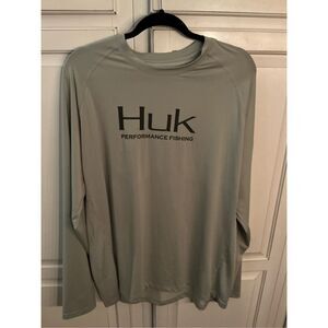 HUK Performance Vented Pursuit Sz XL Fishing Pullover Gray